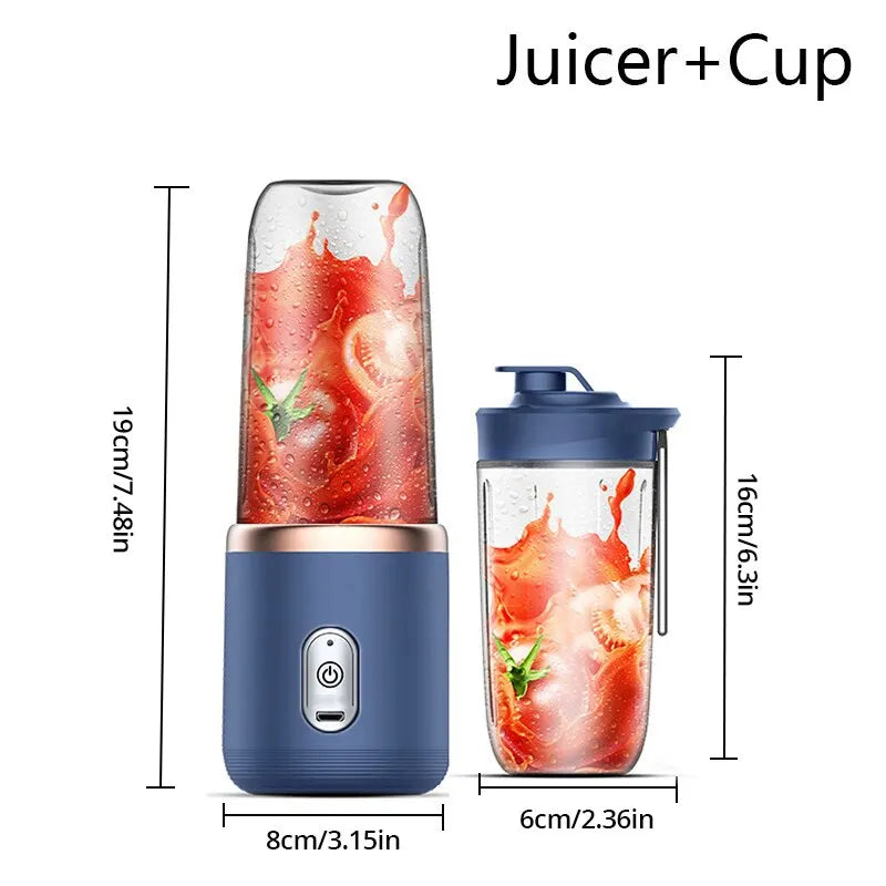 1pc Blue/Pink Portable Electric Small Juice Extractor Household Multi Function Juice Cup Mixing And Auxiliary Food